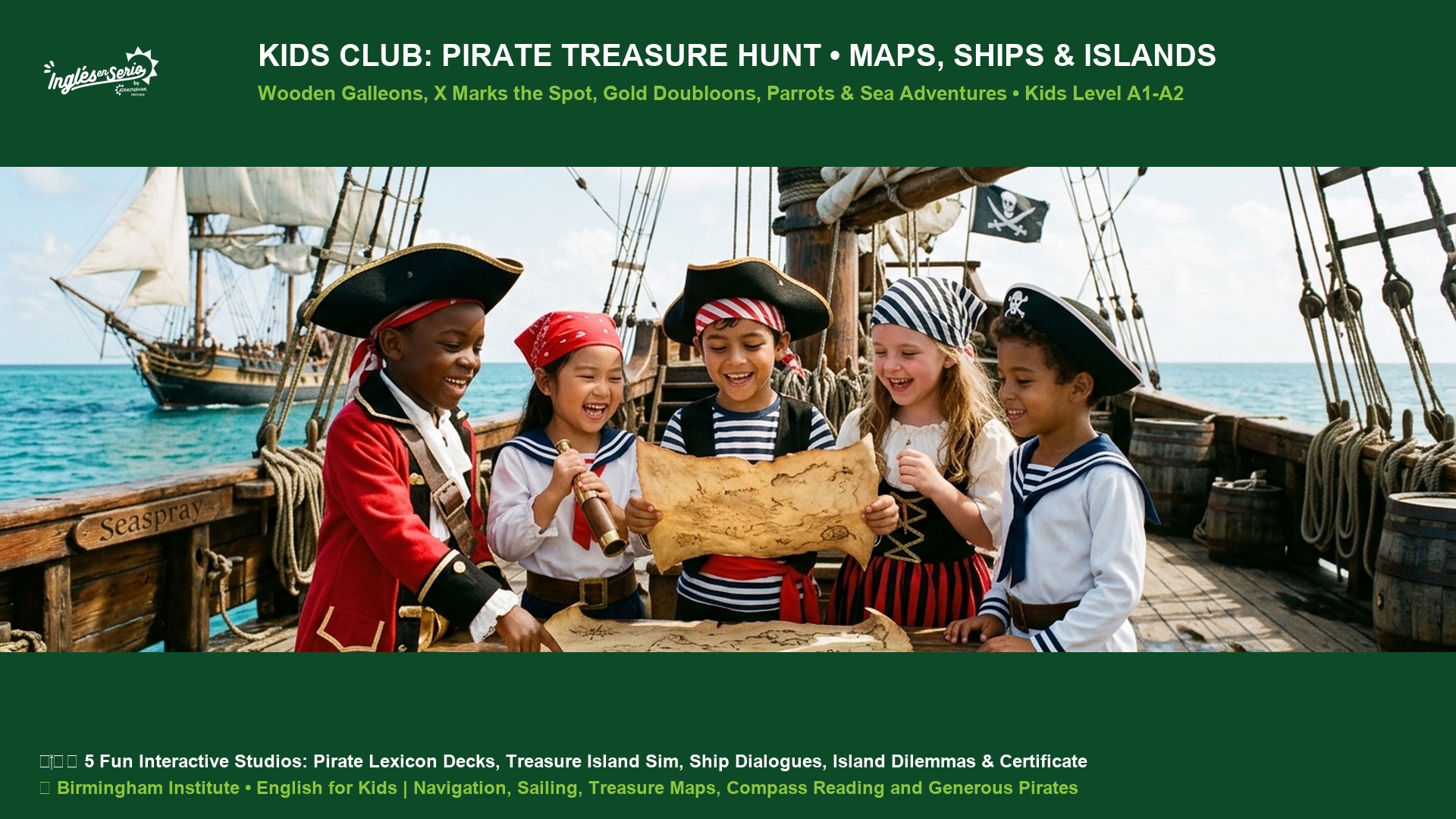 Kids Club Pirate Treasure Hunt Maps Ships and Islands