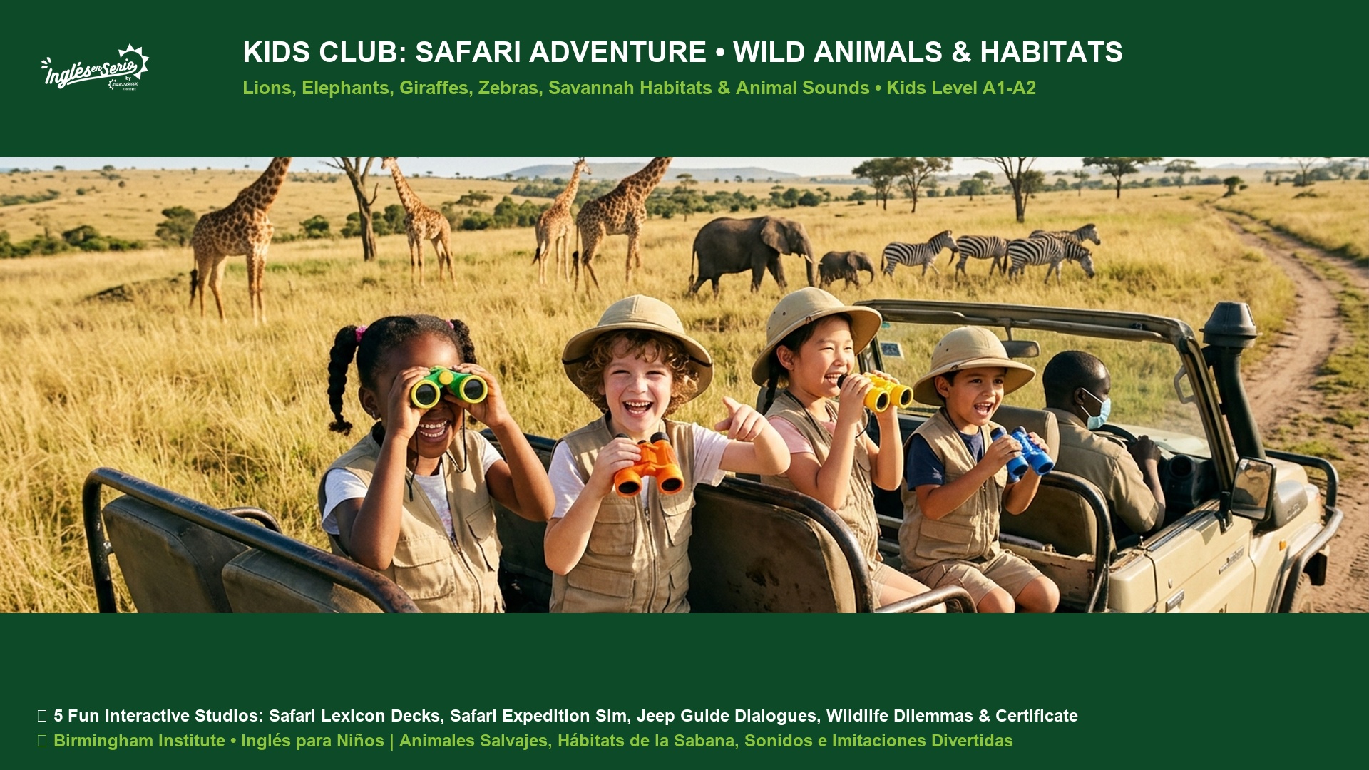 Kids Club Safari Adventure Wild Animals and Savannah