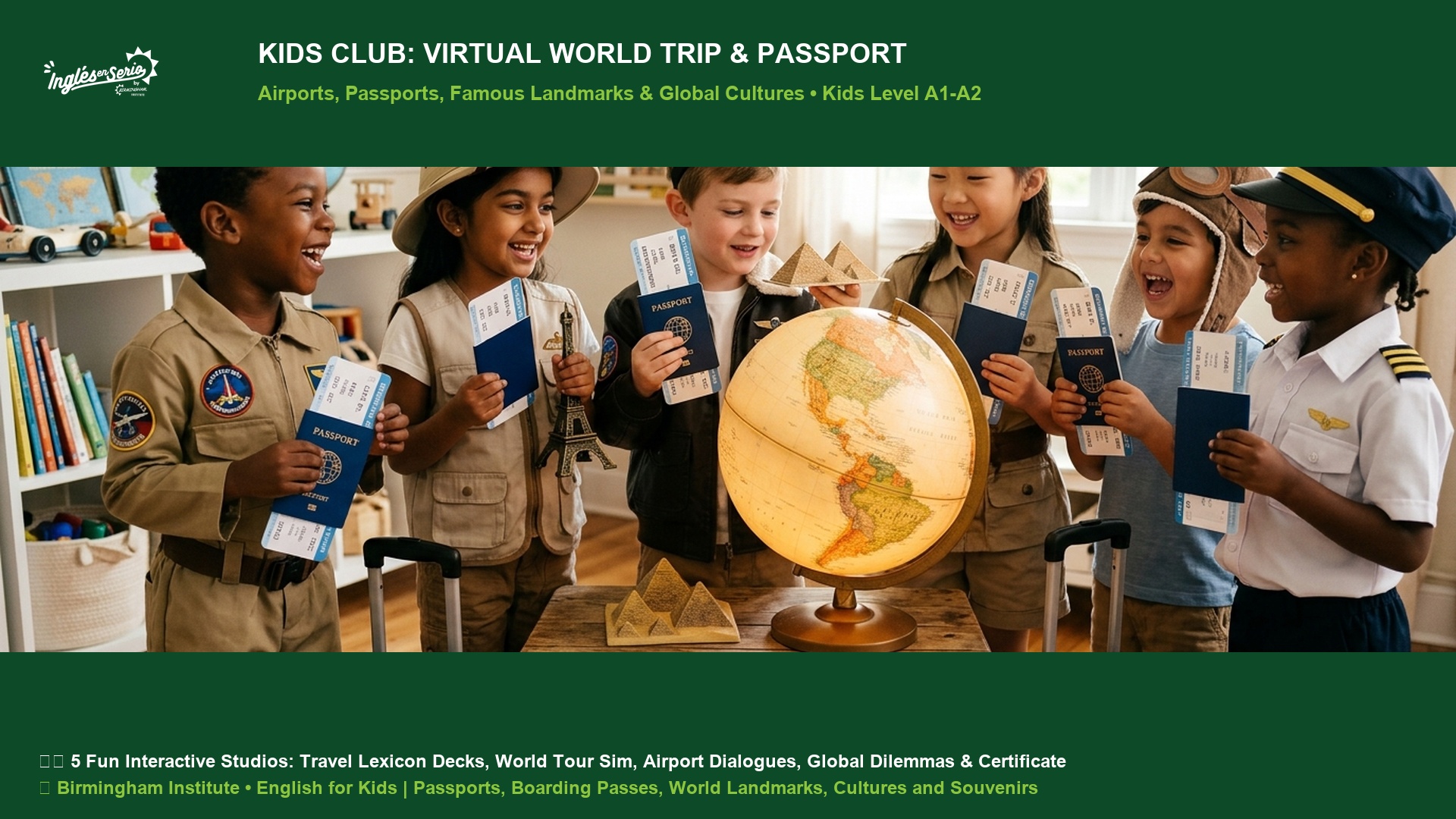 Kids Club Virtual World Trip and Passport Adventure Airports Landmarks and Global Cultures