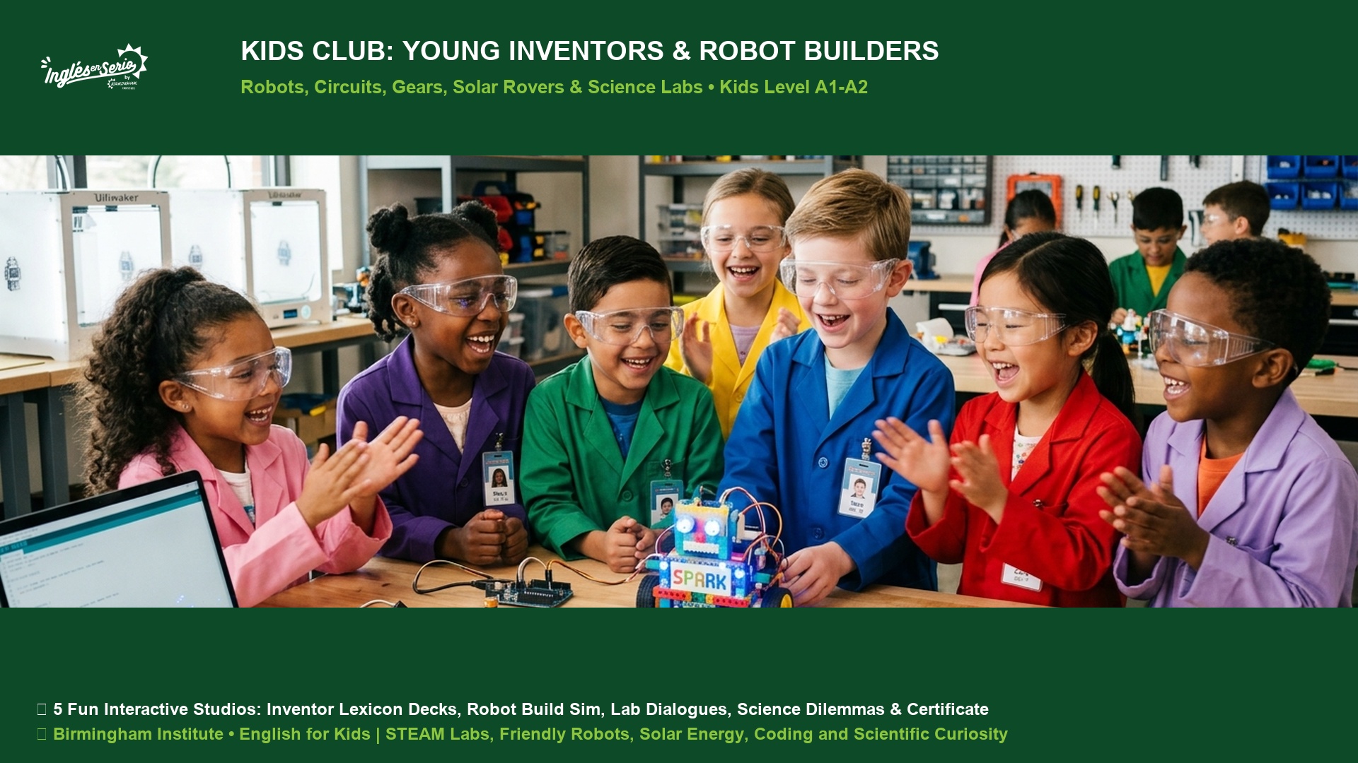 Kids Club Young Inventors and Robot Builders STEAM Gadgets and Circuits