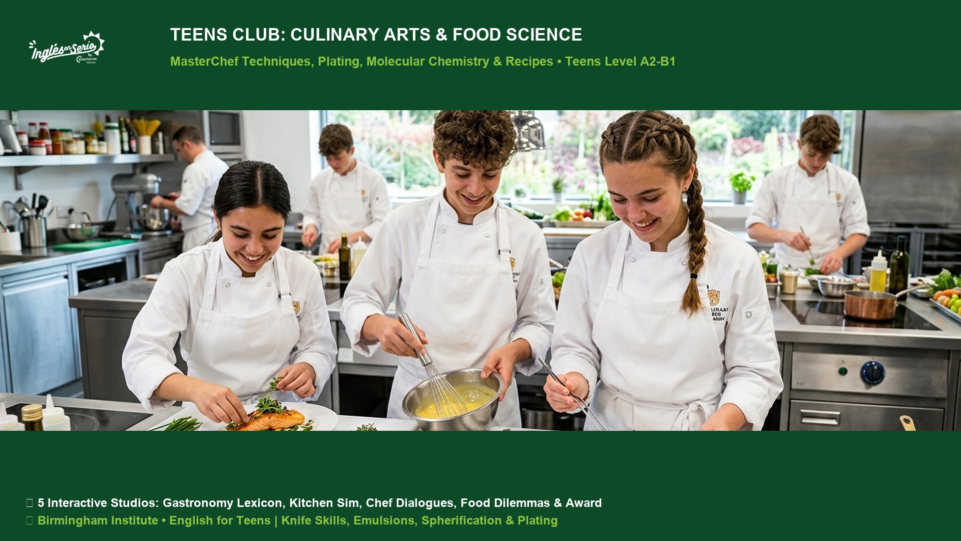 Teens Speaking Club Culinary Arts MasterChef Junior and Food Science Recipes and Gourmet Plating