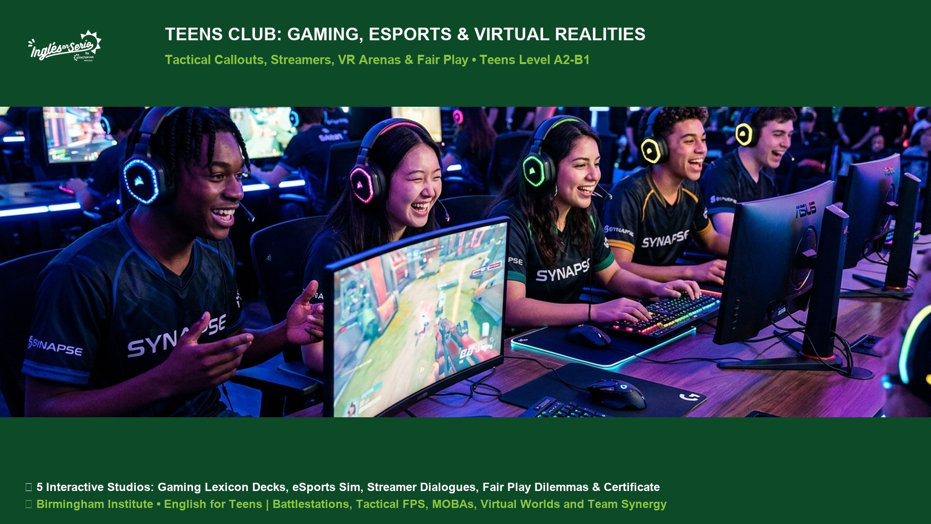 Teens Speaking Club Gaming eSports and Virtual Realities Tactical Callouts and VR