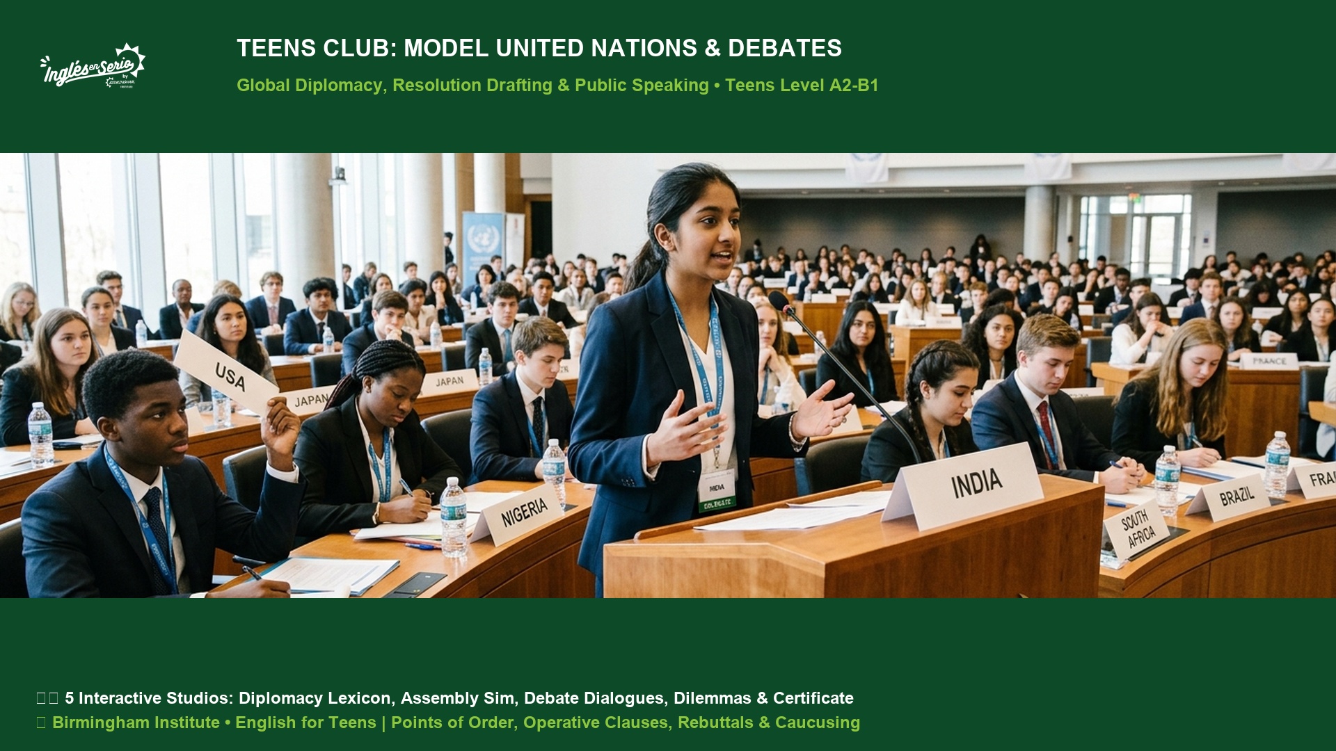 Teens Speaking Club Model United Nations Global Debates and Public Speaking Diplomacy and Resolutions