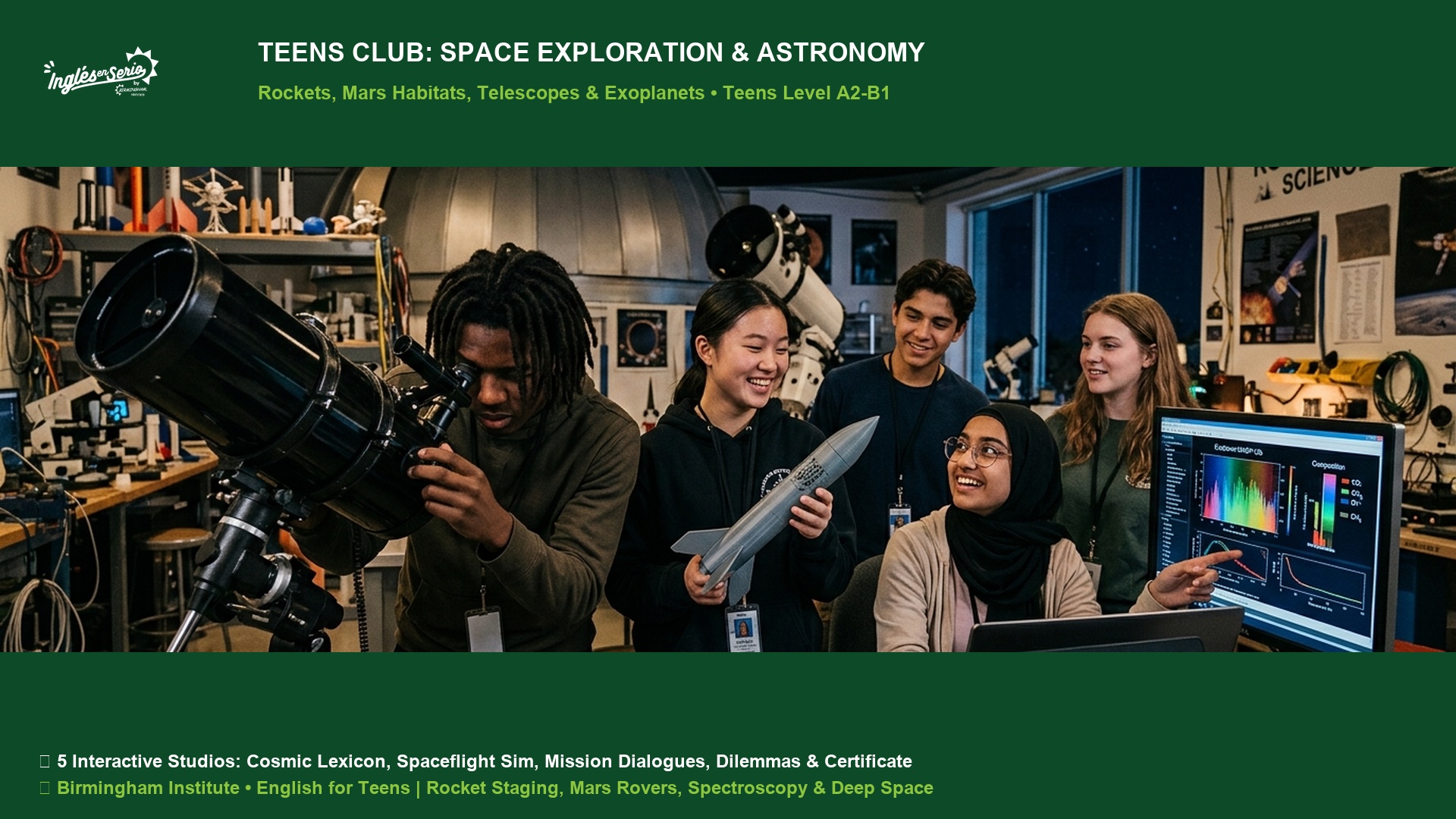 Teens Speaking Club Space Exploration Astronomy and Mars Colonization Telescopes Rockets and Exoplanets