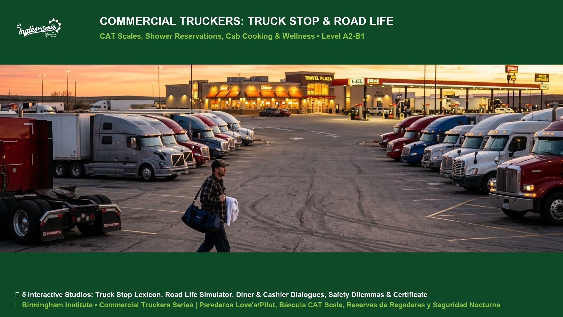 Commercial Truckers Truck Stop English and Road Life Club